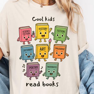 Teacher Shirts,Cool Kids Read Books Shirt,School Librarian Shirt,Teacher Appreciation Shirt,Reading Teacher Shirt,Book Lover Shirt B2