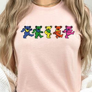 Grateful Dead Iconic Dancing Bears Tshirt | Unisex Deadhead Shirt | Gift for Her/Him | Dancing Bears Shirt | Music Lover Gift