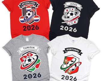World Game 2026 Country Icons Shirt, Soccer Fan Family Matching Tshirt, Custom World Soccer 2026 Tee, 2026 Football Lover Gift