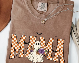 Comfort Colors® Halloween Mama Shirt | Halloween Ghost MAMA Shirt | Spooky Mama Shirt | Ghost Mama Shirt | Gift for Mom