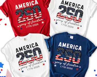 Chemise Comfort Colors® USA 250e anniversaire, t-shirt 4 juillet, chemises 250e anniversaire de la fête de l'indépendance des États-Unis, chemise familiale 4 juillet