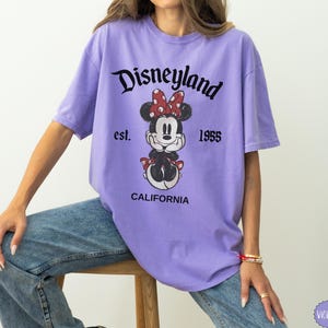 Disneyland Retro Minnie Mickey Mouse Couple Matching Shirt, Disneyland Est. 1955 California Family Trip Tee, Disneyland Tee image 7