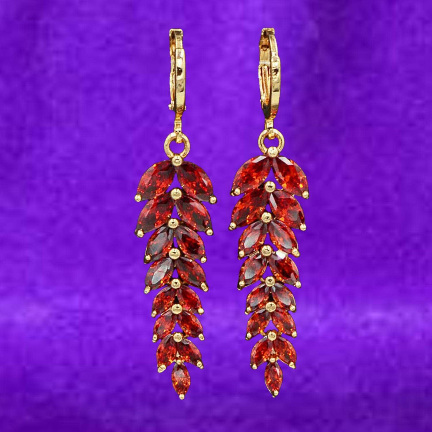 Red Dangle Earrings