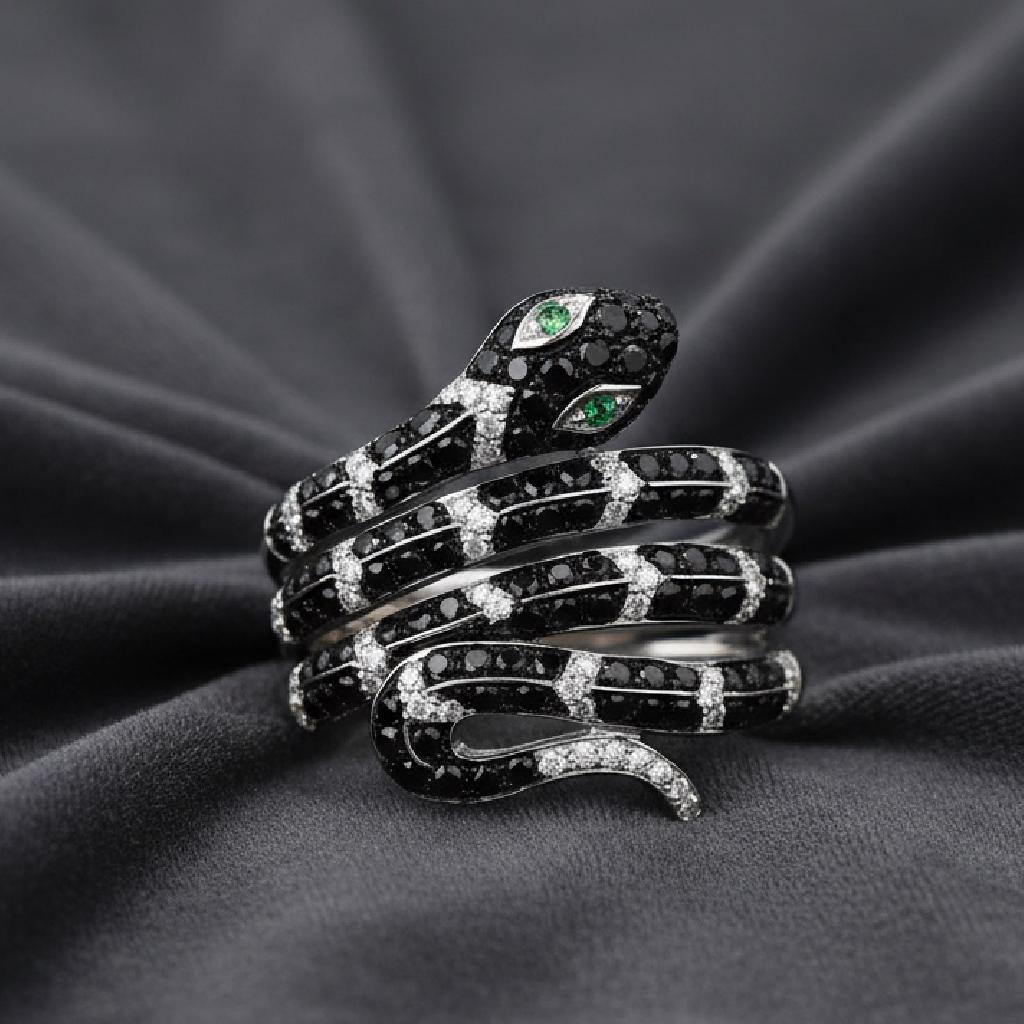 Diamond Snake Ring - Etsy