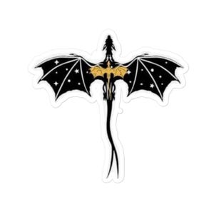 Dragon Tattoo Sticker - Fourth Wing Inspired - Waterproof Vinyl Decal