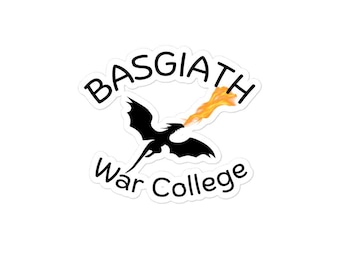Basgiath War College Sticker: Waterproof Vinyl Decal for Laptop, Water Bottle