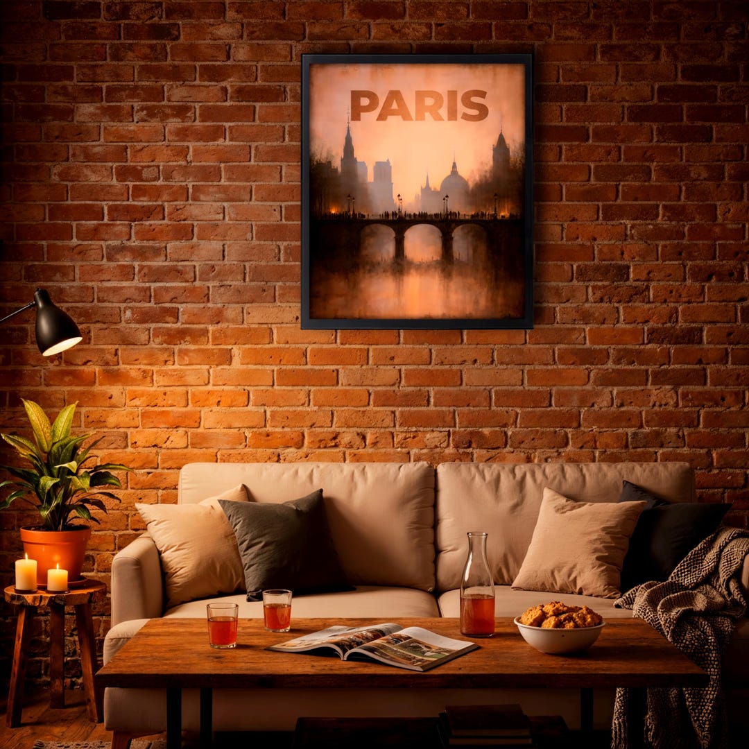 Paris Rivers Bridge Paris Seine River Bridge Print: Warm Evening Light Cityscape (digital ...