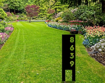 Personalized Vertical Address Sign, Custom Metal Address Numbers, Modern Street Number Sign, House Number Wall Decor, Realtor Gift for Home