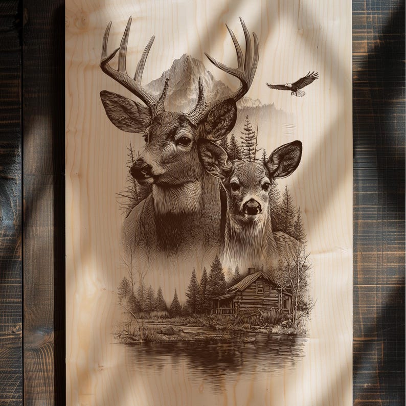 Wildlife engraving PNG for nature art lovers.