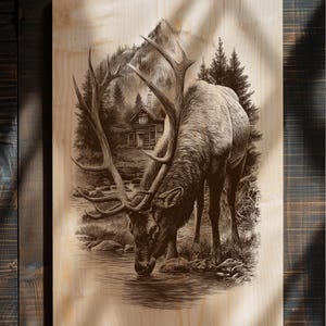 Wildlife wall decor for hunting cabin