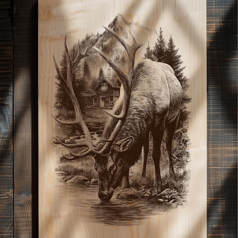 Wildlife wall decor for hunting cabin