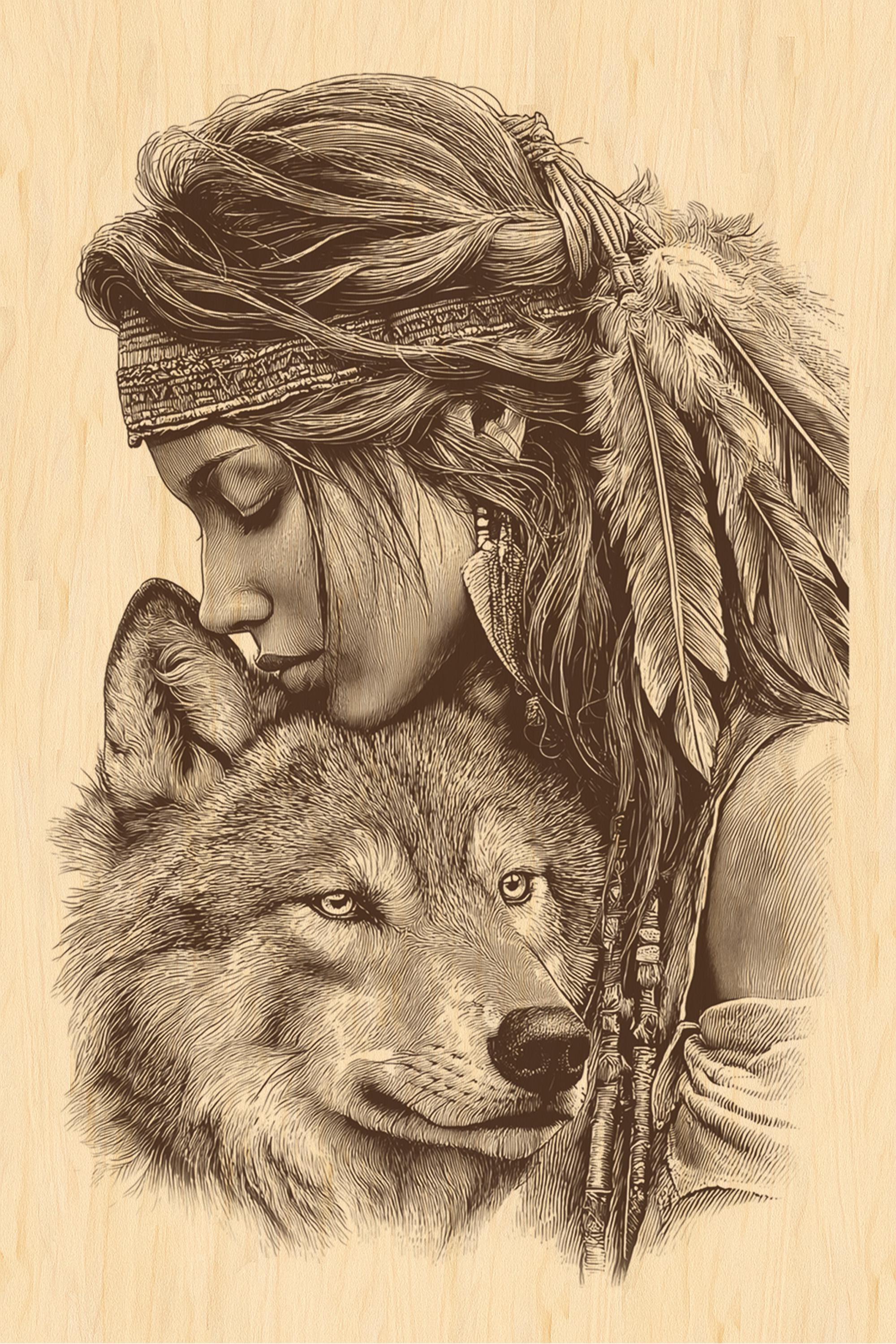 Native american wolf - Etsy 日本