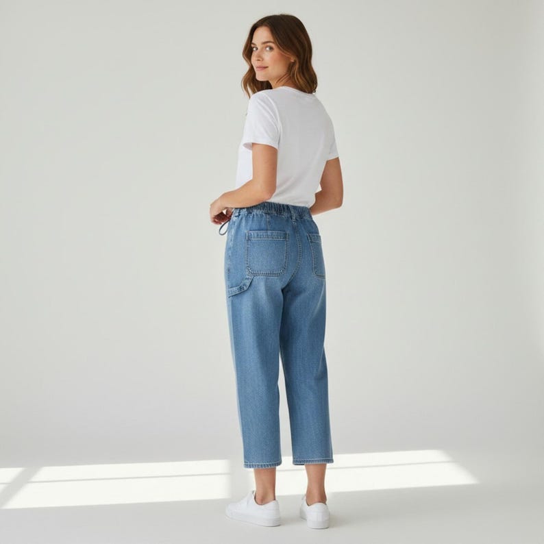 Buffalo David Bitton Drawstring Waist High Rise Denim Capris image 2