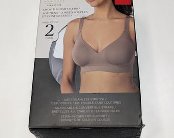 Jones New York Signature 2-Pack Smooth Comfort Bra M