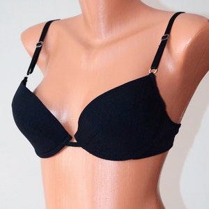 Sexy Boning Black Bra size M L 90B Classic Demi Cup Black Vintage Brassiere Women Lingerie Sexy Underwear