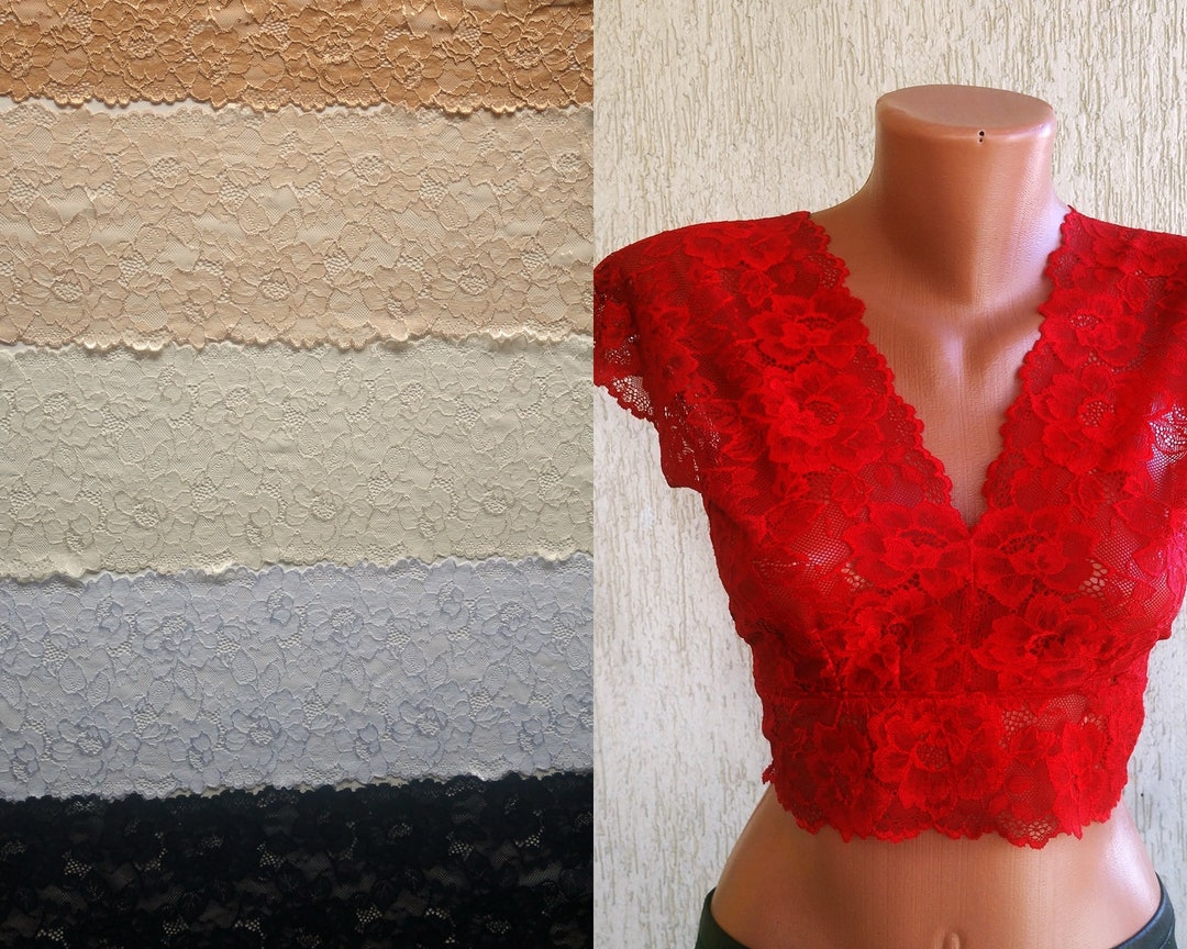 Lace Backless Crop Sheer Top Sexy Women Underwear Stretch - Etsy