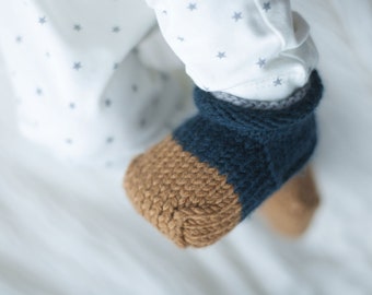 Slippers Knitted Baby Trainers KNITTING PATTERN 'tom Stay-on Shoe