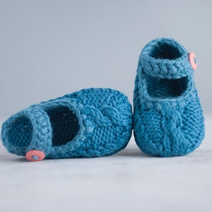 Baby booties knitting pattern a Mary Jane style baby shoe pattern instant download and photo tutorial image 1