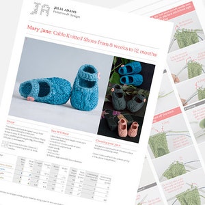 Baby booties knitting pattern - a Mary Jane style baby shoe - pdf and photo tutorial image 10