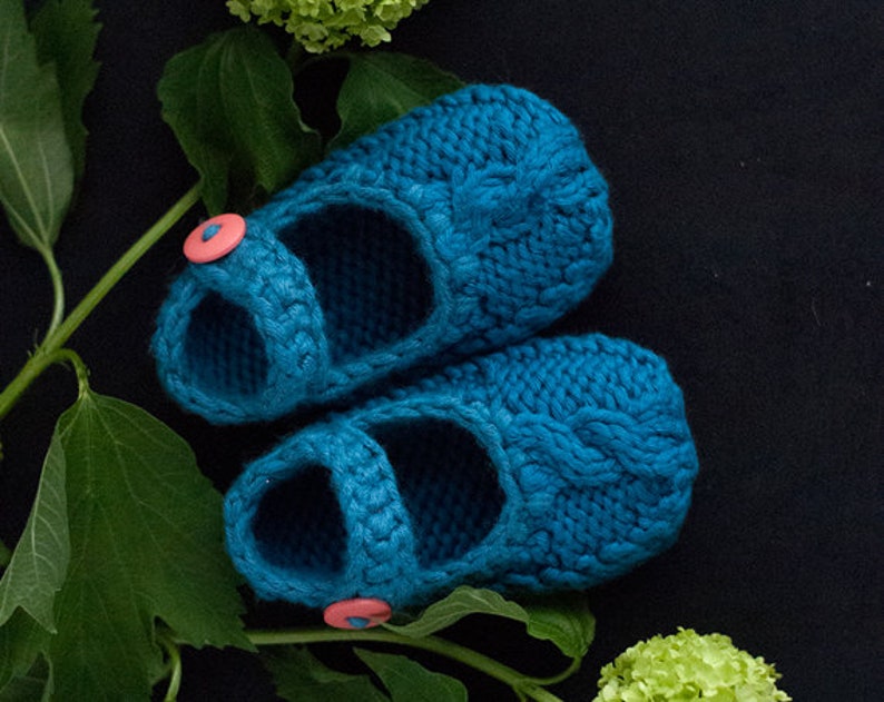Baby booties knitting pattern a Mary Jane style baby shoe pattern instant download and photo tutorial image 4