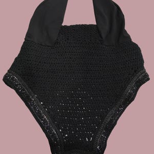 Noir Crochet Horse Bonnet
