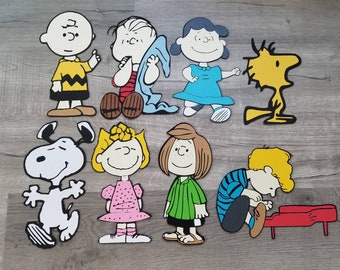 peanuts characters wall decorations snoopy decorations large diecut cardstock 11 1 sided set of 8