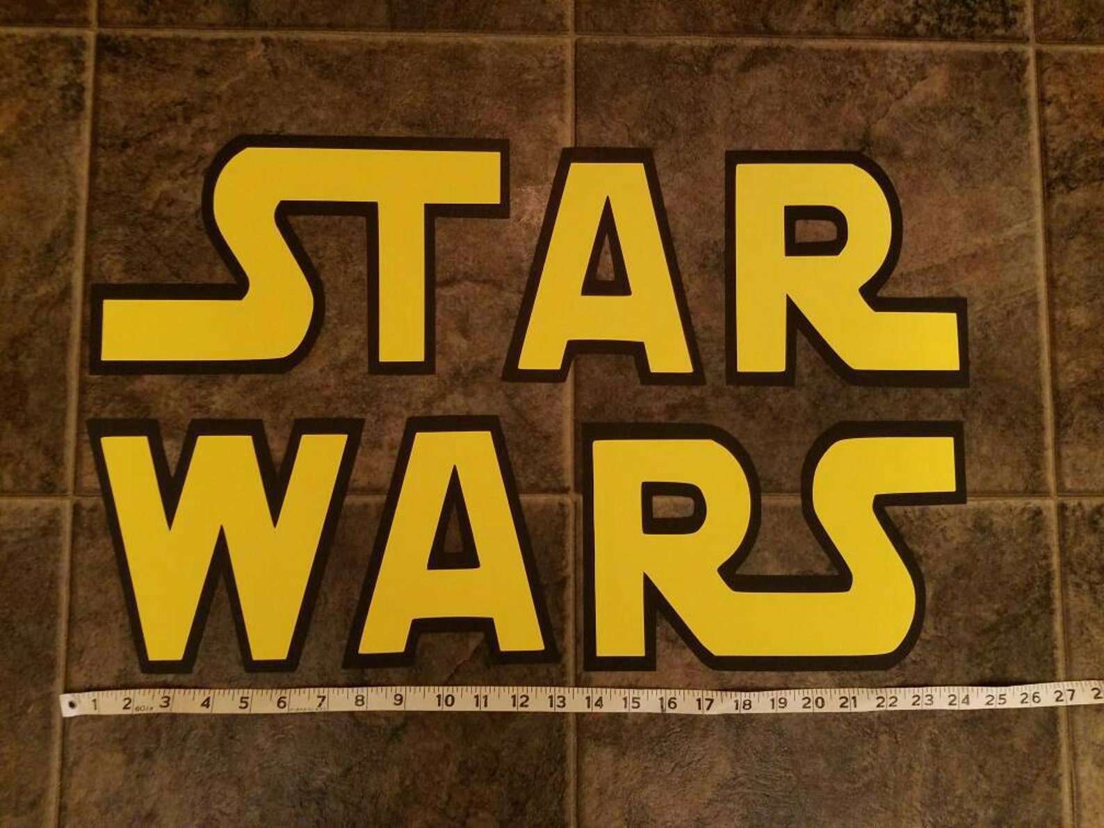 STAR WARS Wall Sign XXL Letters Star Wars Birthday Backdrop Etsy