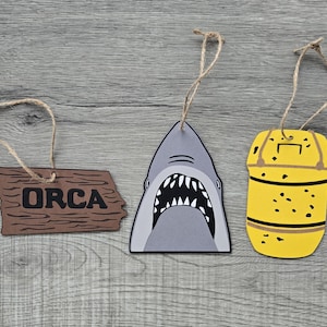 Jaws decorations, Jaws ornaments, Jaws movie props diecut cardstock 4" choose