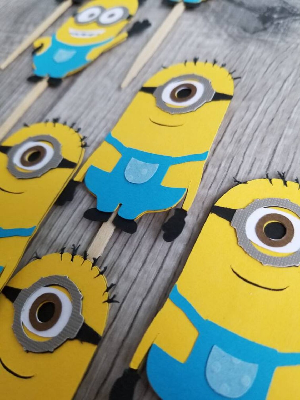 Minion Cupcake Toppers Minion Birthday Picks Minion Etsy