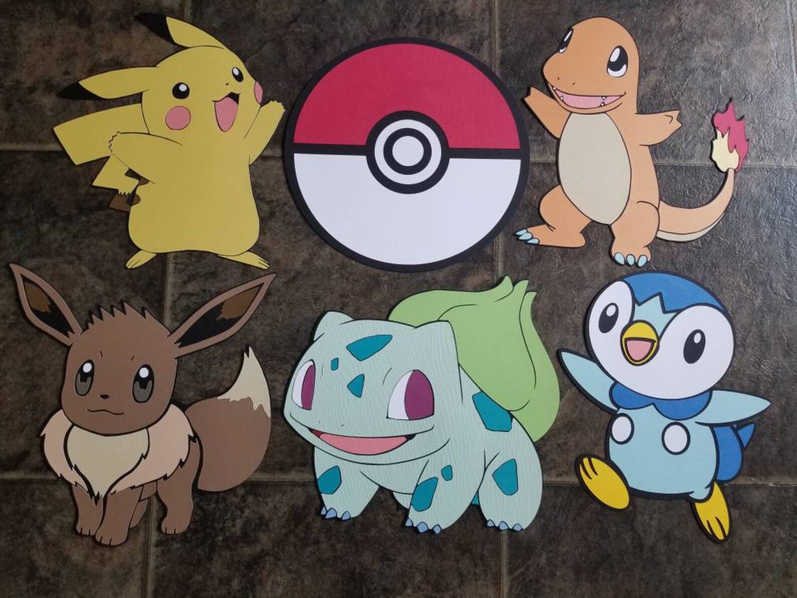 Pokemon cumpleaños pokemon decoraciones diecut cardstock Etsy