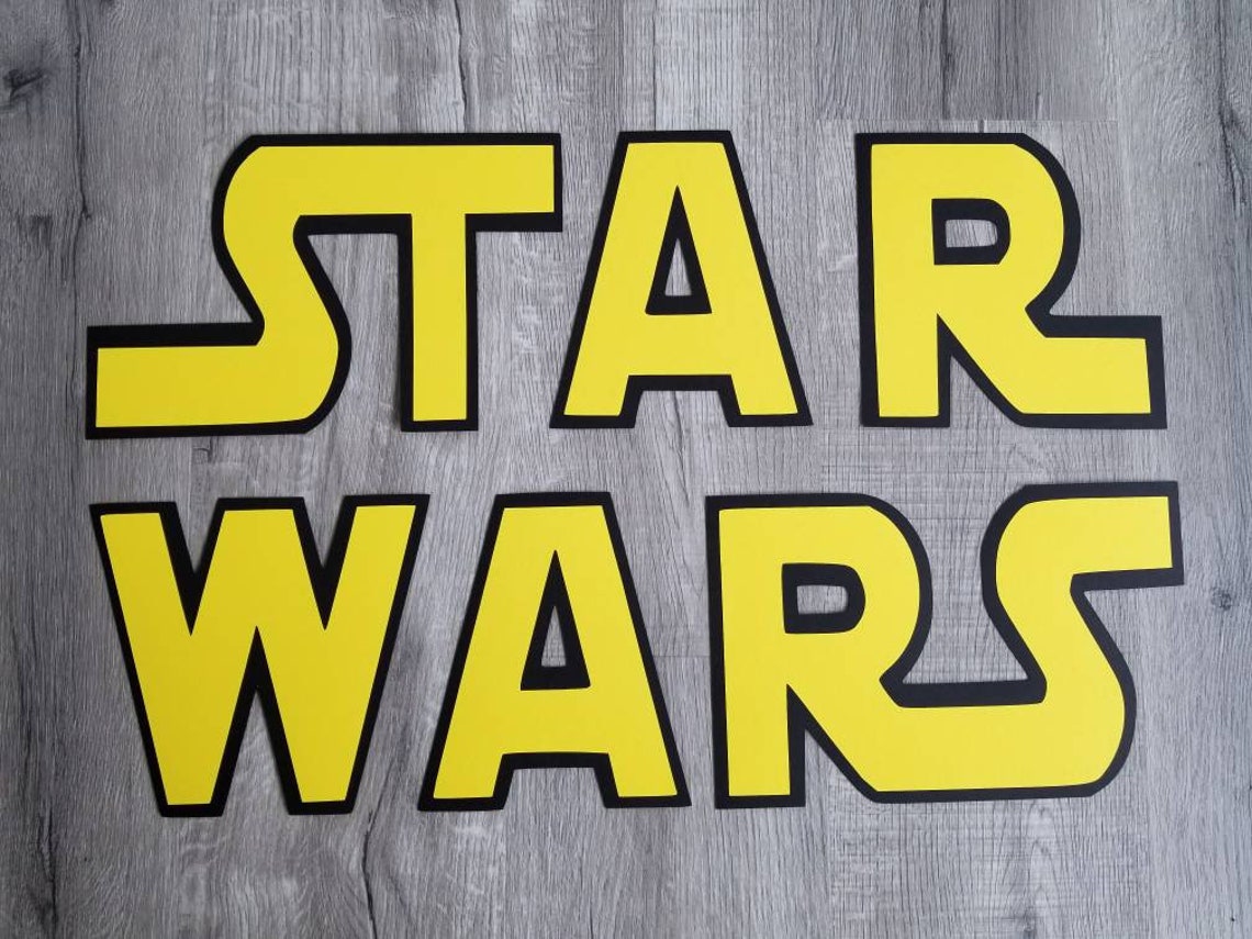 STAR WARS Wall Sign XXL Letters Star Wars Birthday Backdrop Etsy