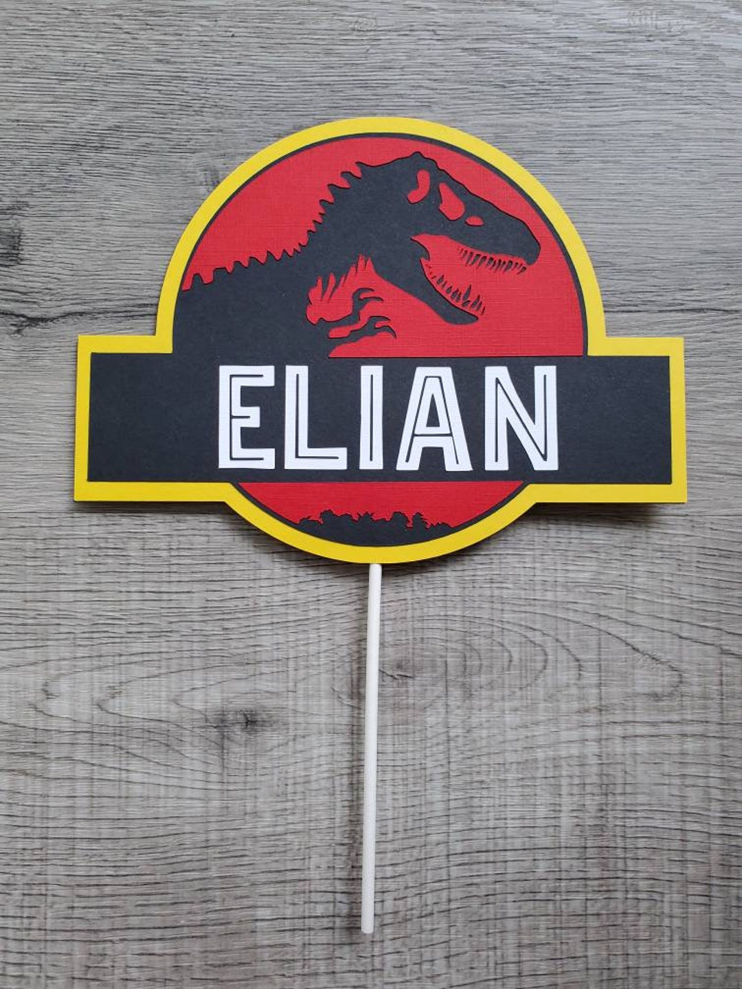 Jurassic Park CAKE TOPPER PICK, Jurassic World Cake Topper Pick on ...