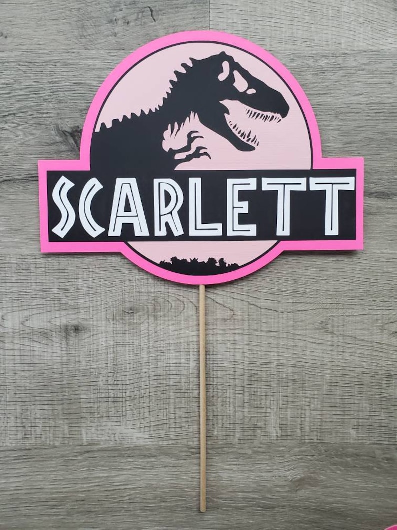 Jurassic Park Cake Topper Pick Jurassic World Cake Topper - Etsy