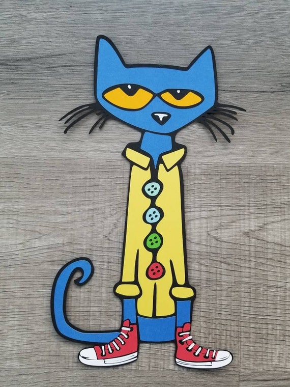 Blue Cat Decorations Kindergarten Book Characters Diecut Etsy