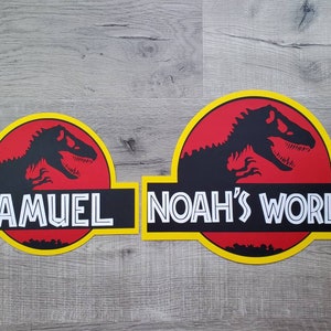 Jurassic Park Birthday Party Wall Sign, Jurassic World Door Sign Diecut ...