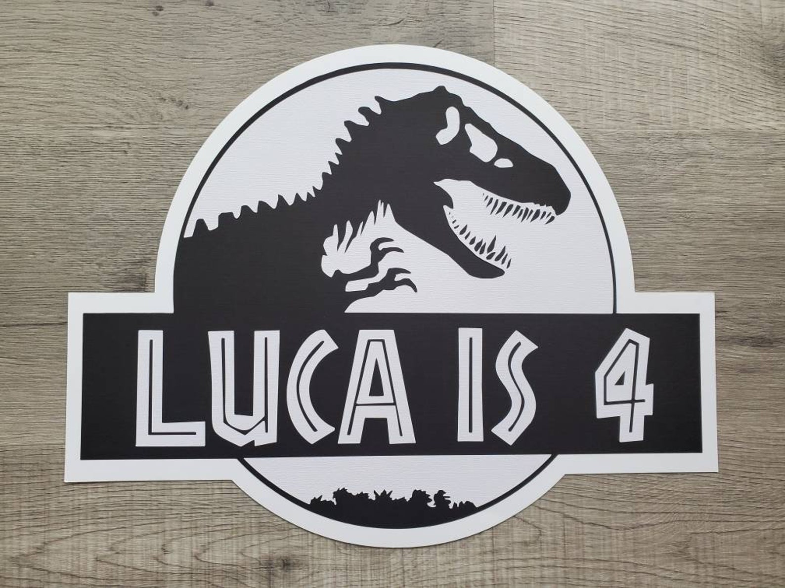 Jurassic Park Birthday Party Wall sign Jurassic World Door | Etsy
