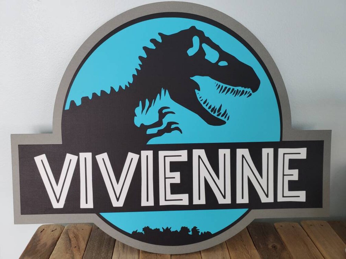 Jurassic Park Birthday Party Wall sign Jurassic World Door | Etsy