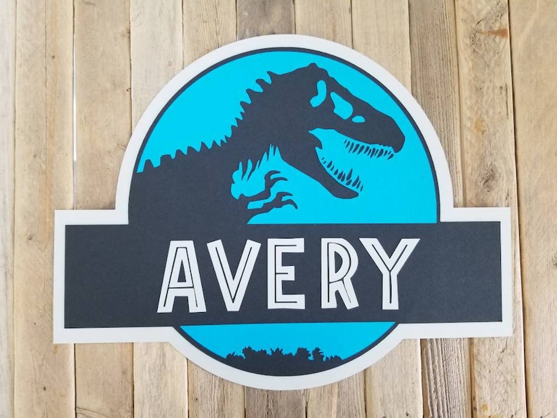 Jurassic Park Birthday Party Wall Sign Jurassic World Door Etsy