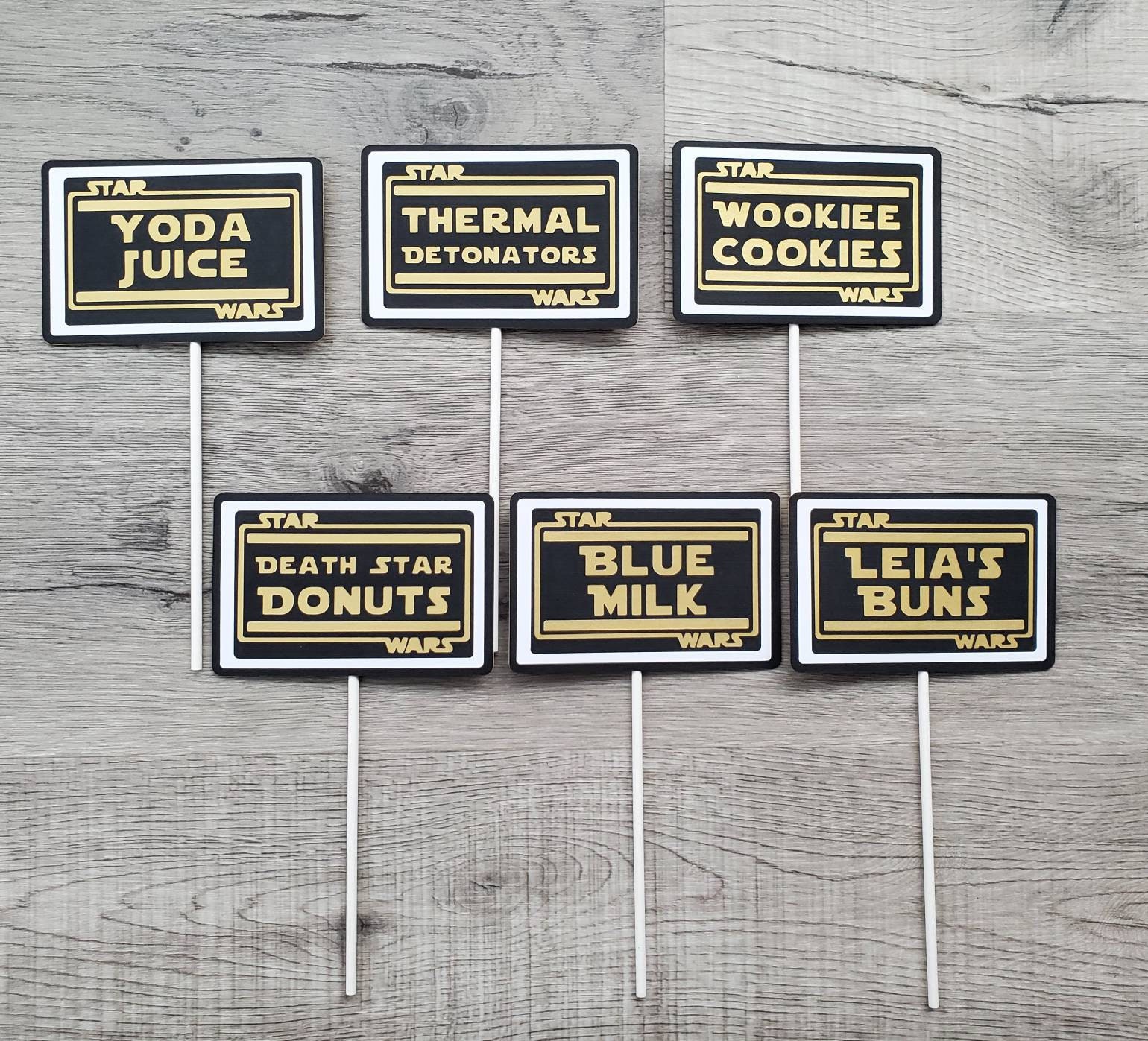 Star Wars Food Tents, Star Wars Birthday Party, Custom Food Signs Diecut  Cardstock Set of 6 You Choose - Etsy, image size:1540x1397