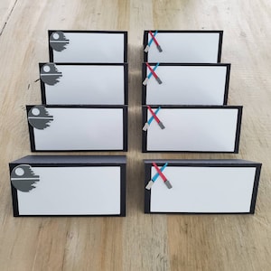 Star Wars Birthday Food Tents: Diecut Place Cards