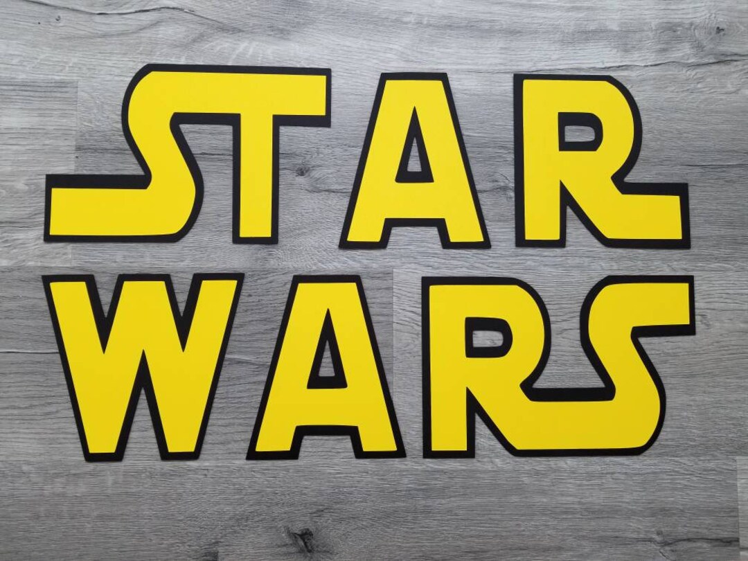 STAR WARS Wall Sign XL Letters Star Wars Birthday Backdrop Etsy