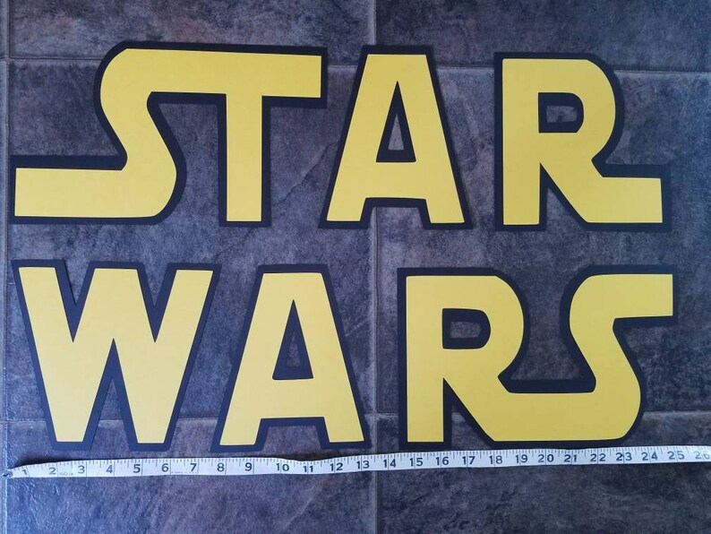STAR WARS Wall Sign XL Letters Star Wars Birthday Backdrop Etsy