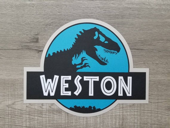 Jurassic Park Birthday Party Wall Sign Jurassic World Door Etsy