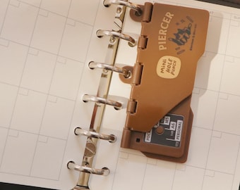 Mini Portable 3-Hole Punch | 4mm Small Hole | for 6 Ring Binder | A6 Personal A7 A8 Mini Size Planner | DIY Inserts