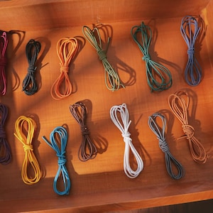 102 cm gummiband i läder till journaling | Elastiskt band som kan bytas ut mot färgen | TN-tillbehör | DIY-journal