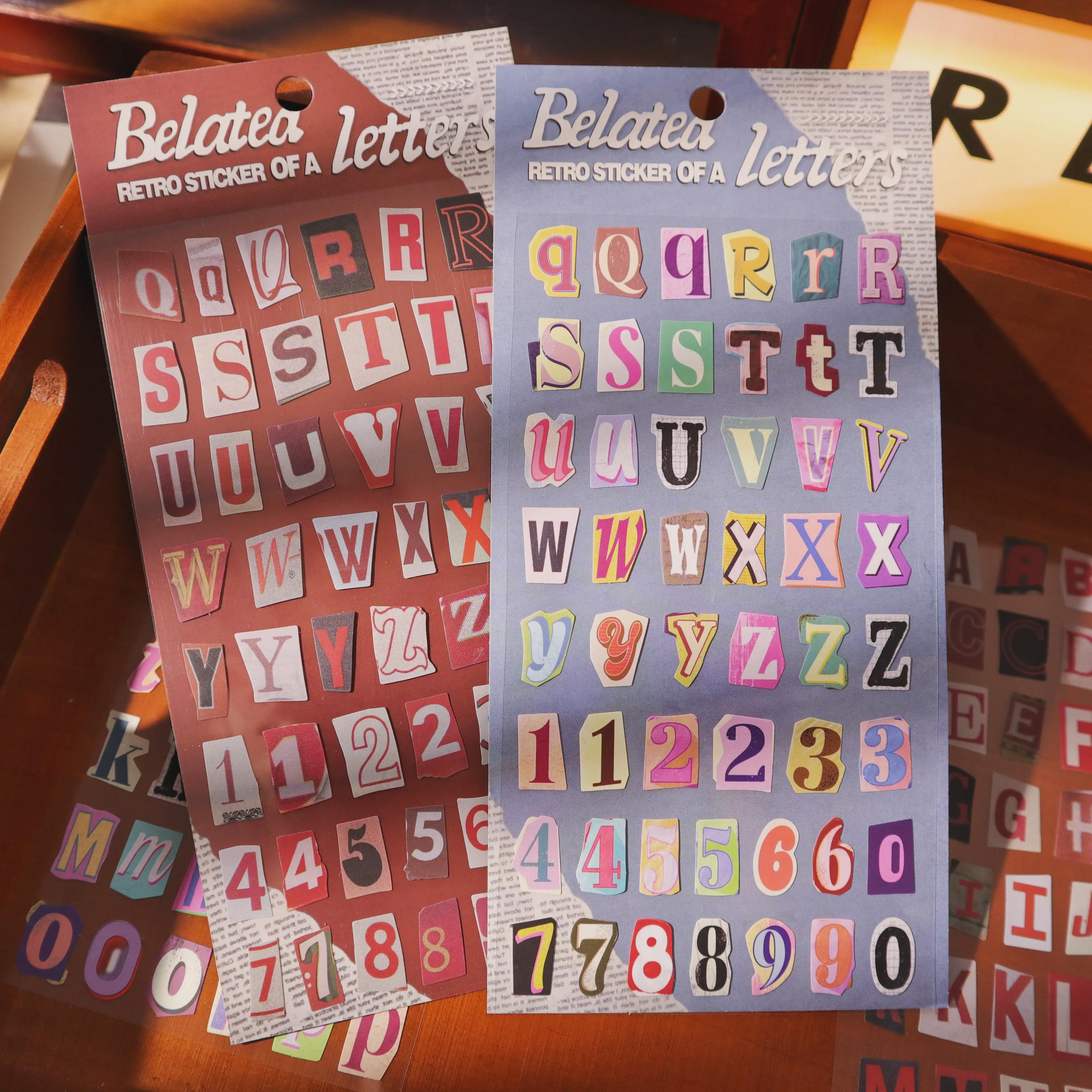 Vintage Alphabet Collage Stickers | Upper Lowercase Letters | 4 Styles ...