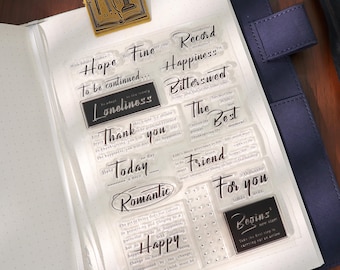 Inspirational Phrase Clear Stamps | Scrapbooking, Junk Journal (4.3" x 6.3")