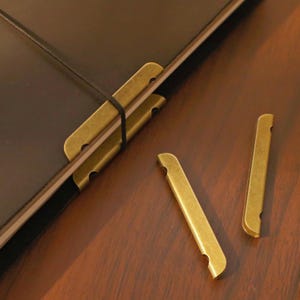 2pcs Metal Edge Protectors for Travel Journal Books Albums | Clasp Closure | Silver Bronze TN Accessories | DIY Journal Notebook