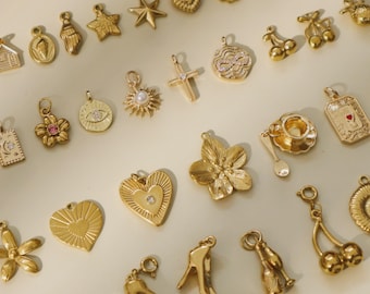 70 estilos de dijes de oro y plata / Colgante personalizado para diarios de cuero / Accesorios TN Louise Carmen