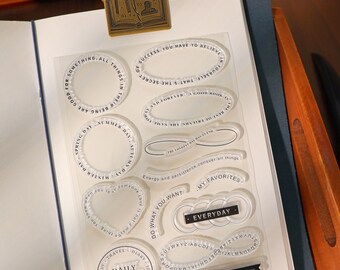 Vintage Ornamental Frame Clear Stamps | Journal Planner Accessories